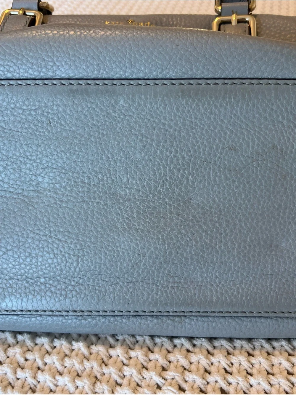 kate spade Pebbled Leather Dome Satchel - Light Gray